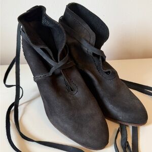 Black Leather Ankle Boots